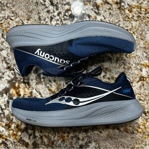 Saucony Ride 17 Running Shoes Sneakers Tide/Silver Blue Mens 11.5